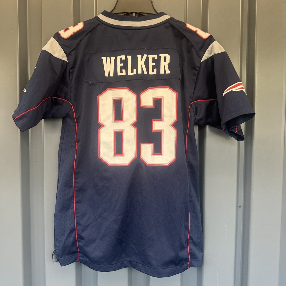 New England Patriots Football Jersey  Nike Blue 83 Youth L